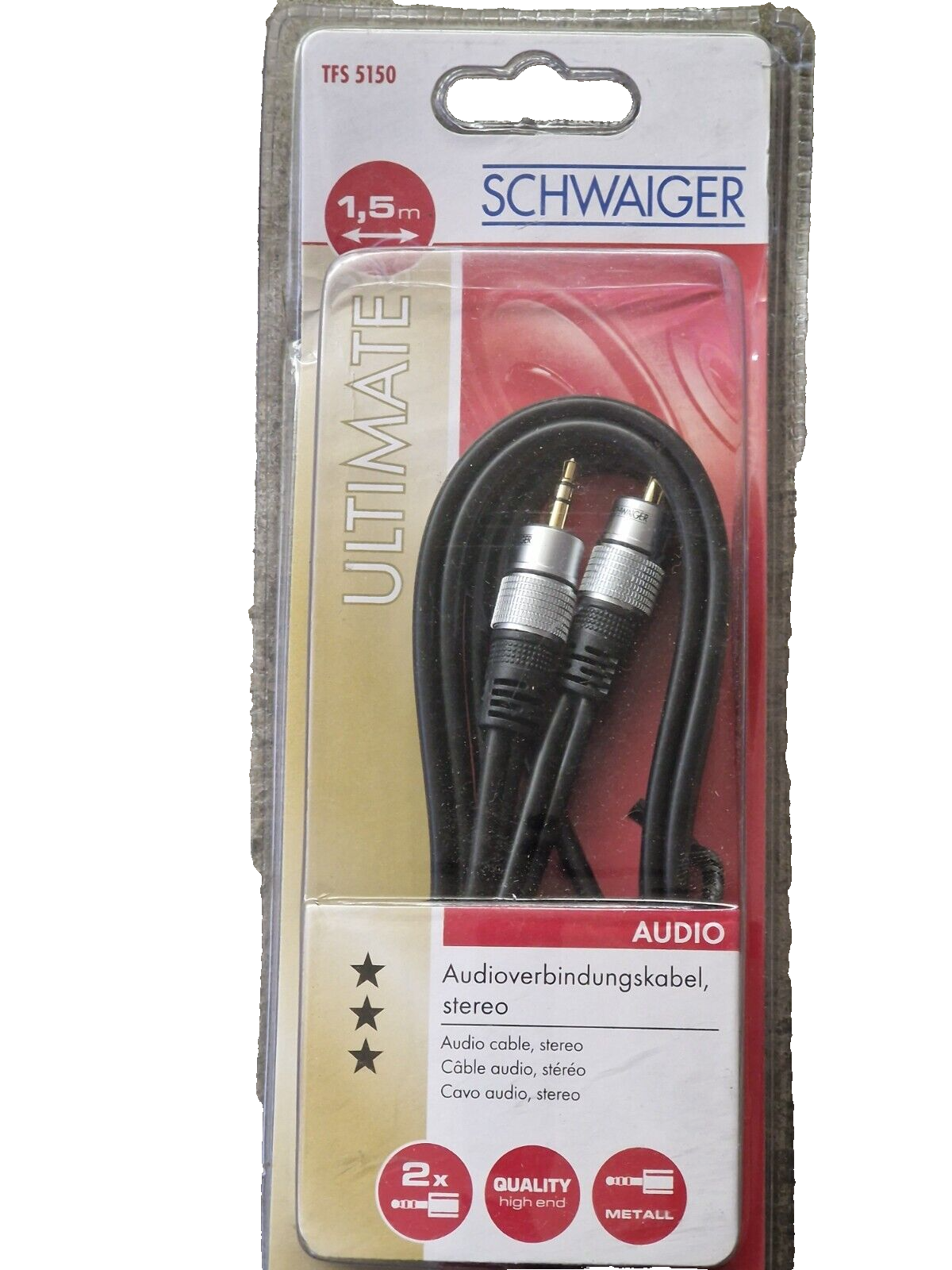 Schwaiger TFS 5150 Audioverbindungskabel Stereo 1,5 Meter